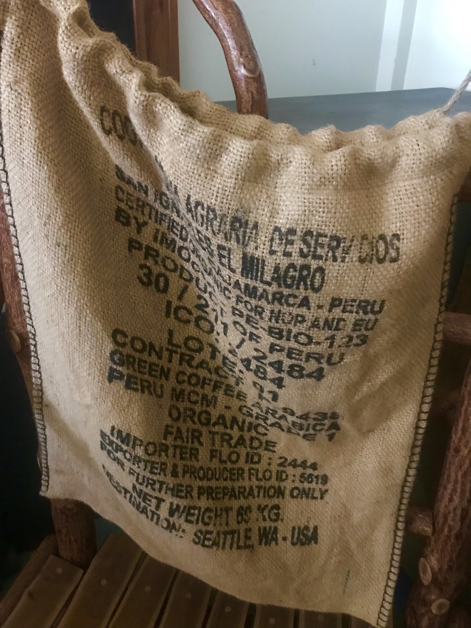 Extra Large Produce Burlap Bag – Bloomprint Coffee